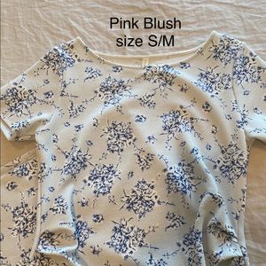 Pink blush ruched maternity dress